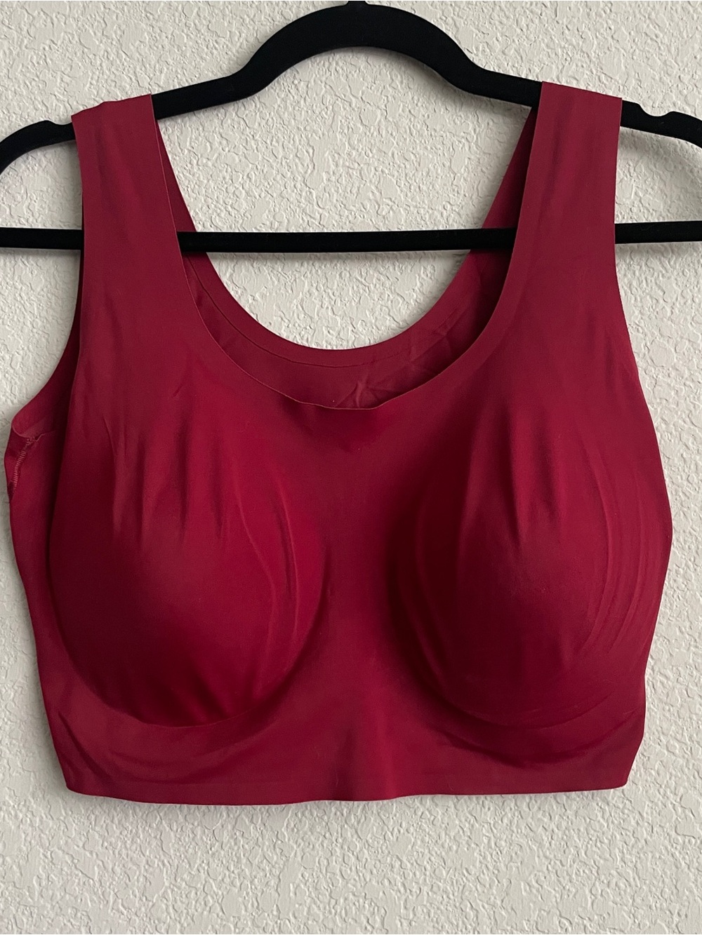 True & Co Seamless Scoop Neck Wireless Bra - Deep Wine